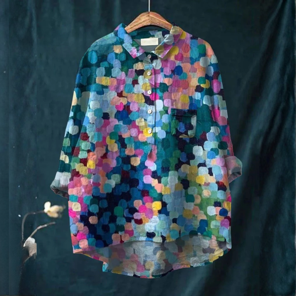Amara | Buntes Punkte-Druck-Shirt