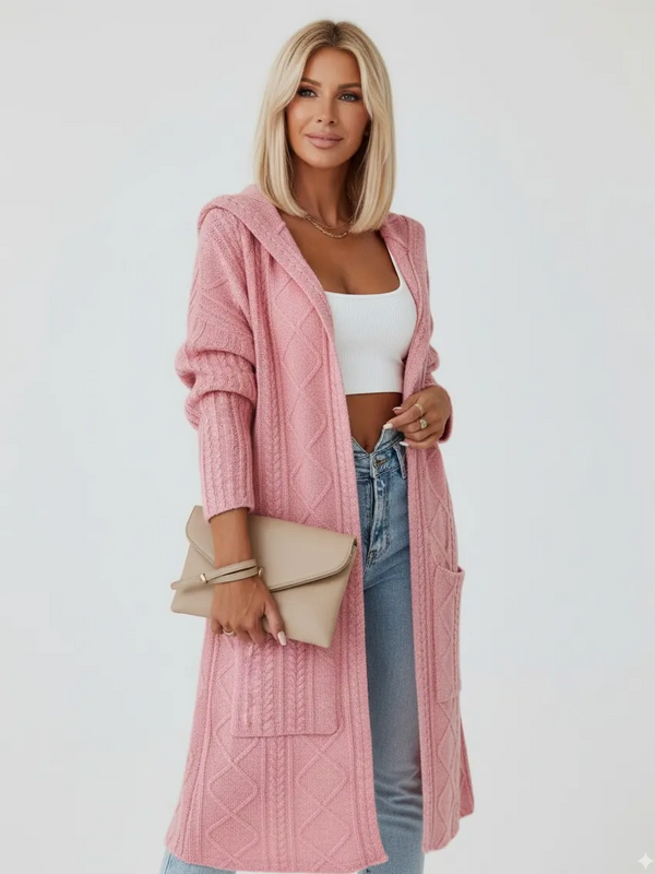Palermo | Cárdigan con Capucha de Longitud Extendida