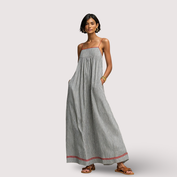 PAMELA | FLIEßENDES SOMMER MAXIKLEID